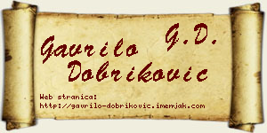Gavrilo Dobriković vizit kartica